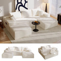 Mihtrov Modular Corner Sofa, 4-Seater Compressible Sofa, Frameless Sofa, Multifunctional Folding Sofa Bed, Freely Modular and Combinable, Suitable for Living Room and Bedroom